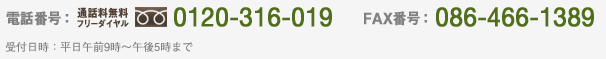 電話番号：0120-316-019